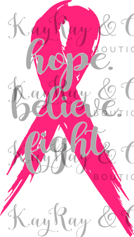 Hope, Believe & Fight Breast Cancer shirt