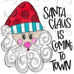 Santa Claus is coming to town sublimation Transfer