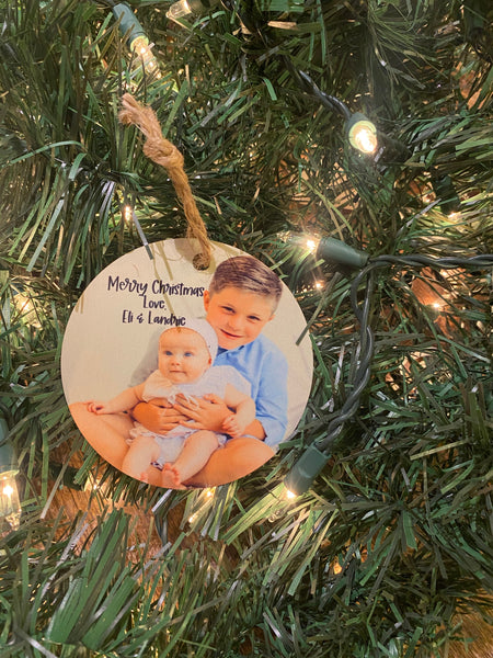 Merry Christmas love kids Custom picture of kids ornament