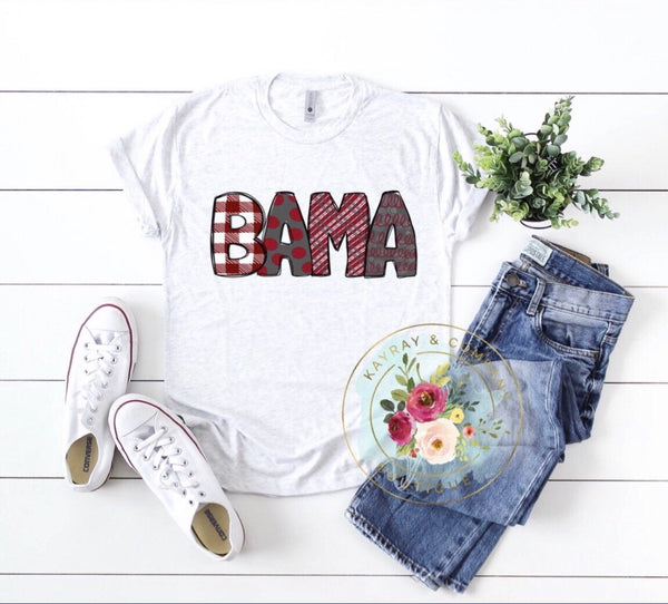 Bama Doodle Font T-shirt