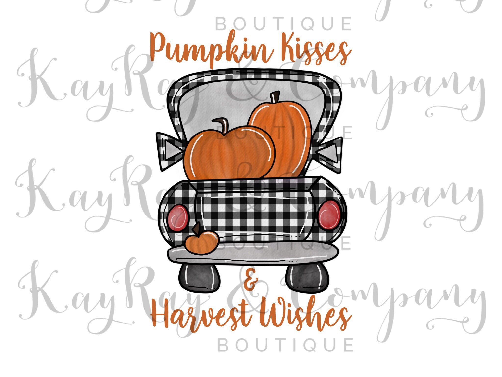 Pumpkin Kisses & Harvest Wishes Sublimation Transfer