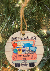 Best Teacher Ever 2021 ornament
