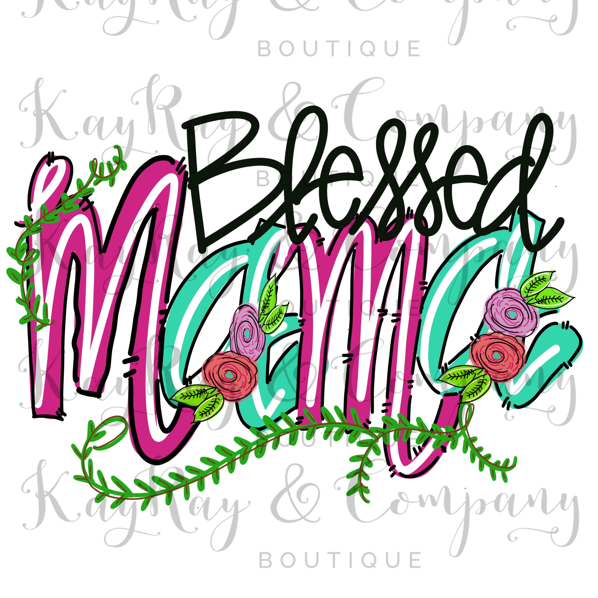 Blessed Mama sublimation Transfer