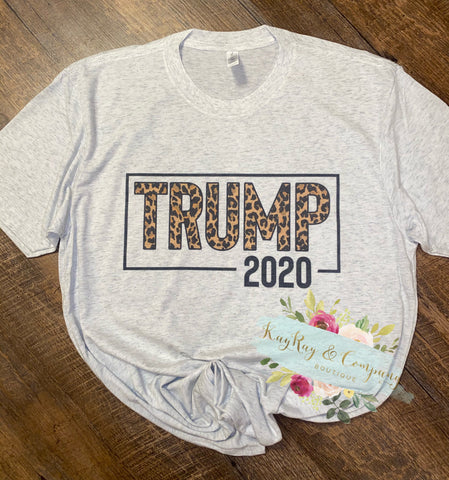 Trump 2020 Leopard Raglan T-shirt