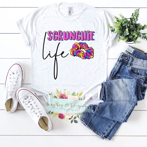 Scrunchie Life VSCO girl colorful T-shirt