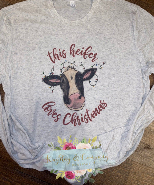 This Heifer Loves Christmas T-shirt