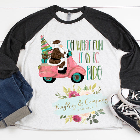 Oh what fun it is to Ride Santa T-shirt