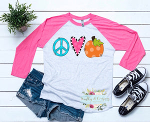 Peace Love Pumpkins T-shirt
