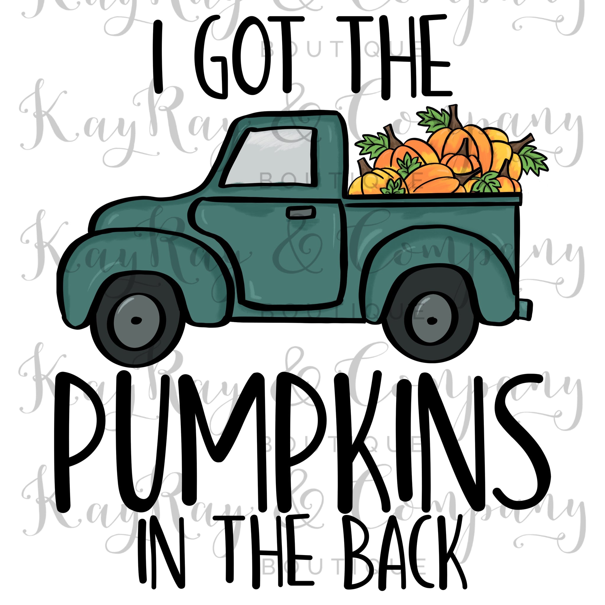 I got the pumpkins in the back truck Sublimation Transfer