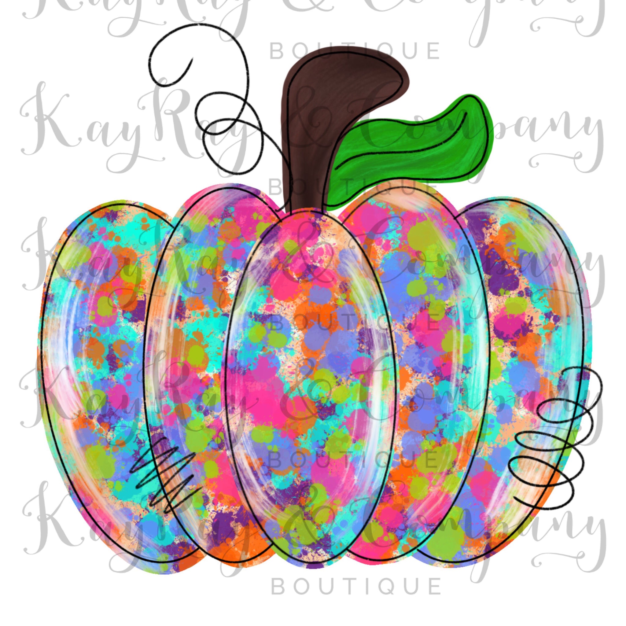 Colorful Pumpkin Sublimation Transfer