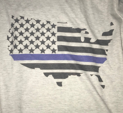 Thin blue line USA T-shirt