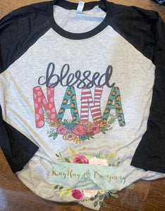 Blessed Nana Raglan T-shirt