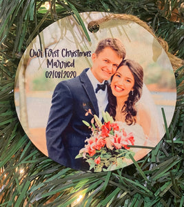 Wedding custom picture ornaments