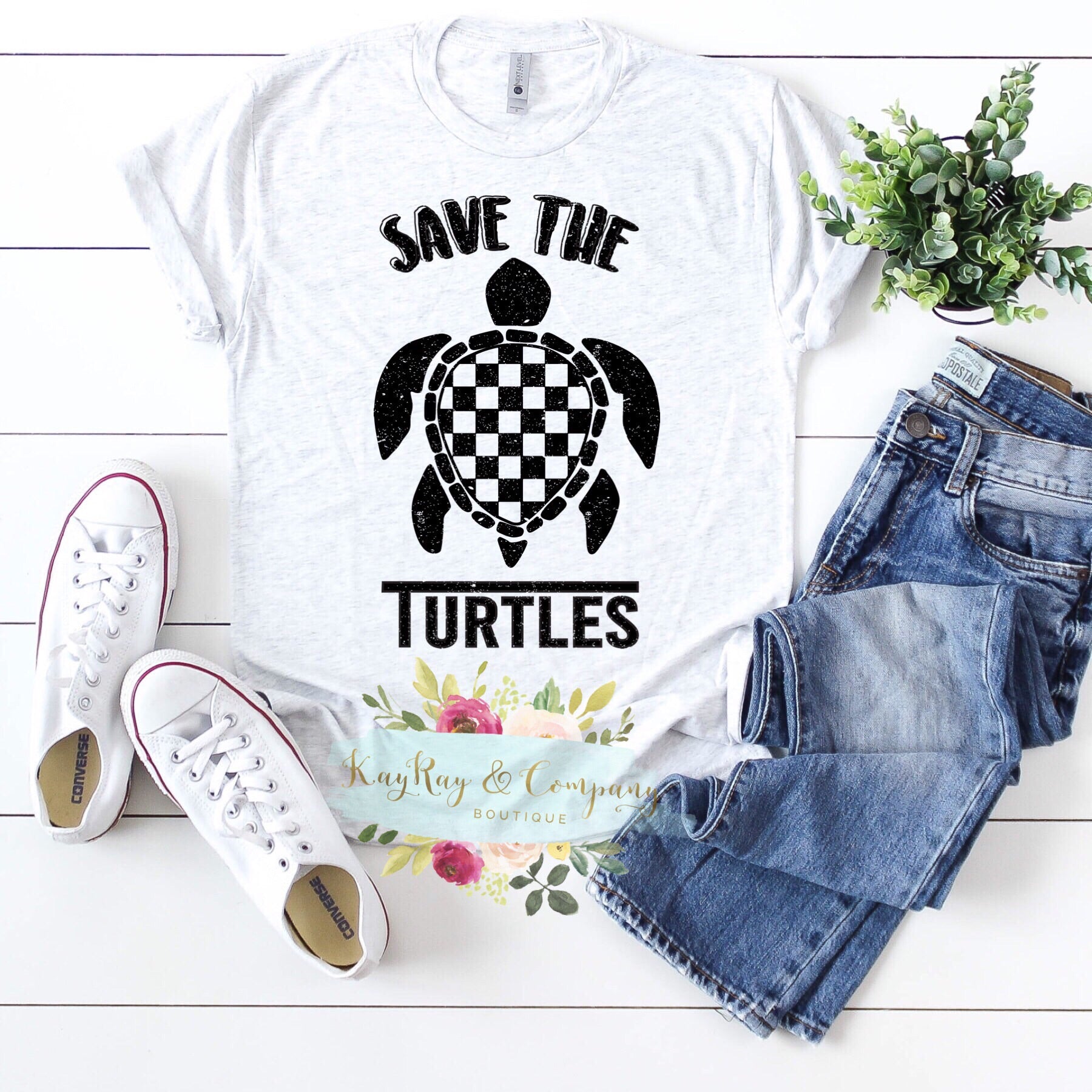 Save the turtles VSCO girl T-shirt