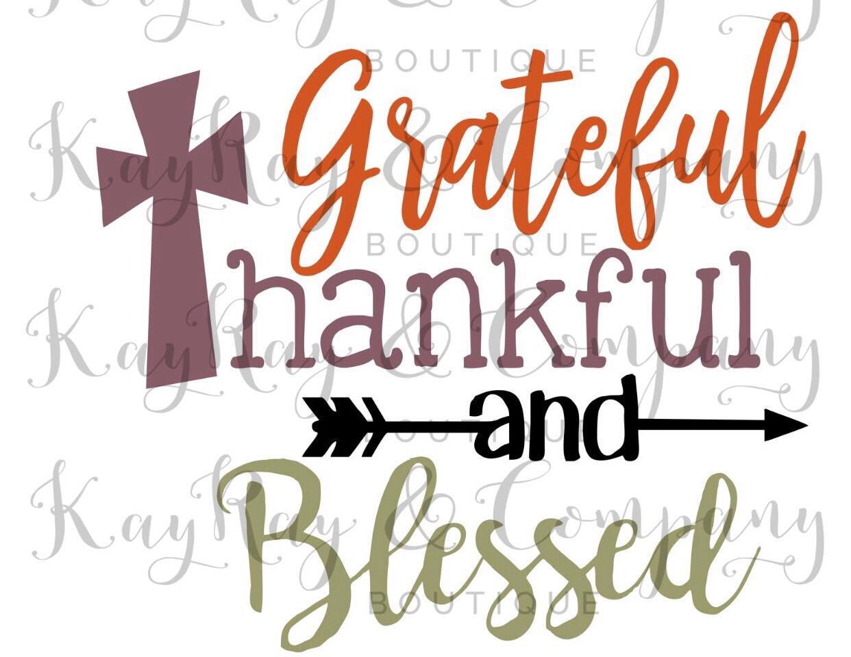 Grateful thankful blessed Sublimation Transfer