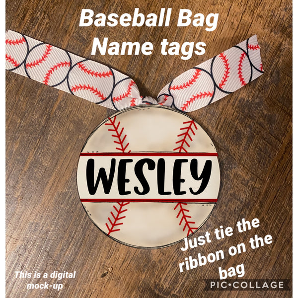 Custom ball bag name tags