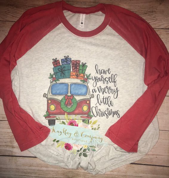 Have Yourself a Merry Little Christmas Van presents T-shirt