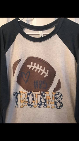 Saint James Trojans Custom Football Number T-shirt’s